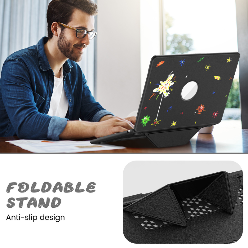 Load image into Gallery viewer, [Built-in Stand] Apple MacBook Air 13&quot; (A2179 &amp; A2337 &amp; A1932) - Cute Leather Anti-Shock Cooling Case
