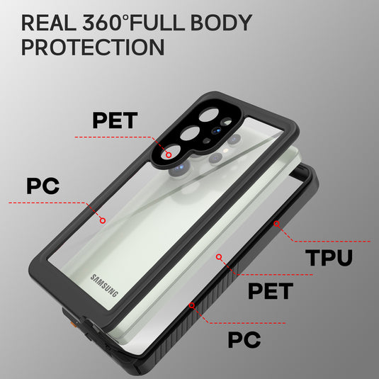 [FM Series] Samsung Galaxy S25 Ultra (S938) - Redpepper Full Covered Waterproof Heavy Duty Tough Armor Case