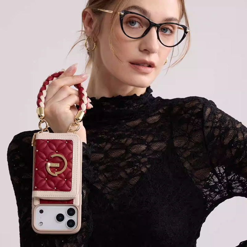 Load image into Gallery viewer, Apple iPhone 16 Pro/Pro Max - Custype Premium Leather Protective Wallet Case with Chain
