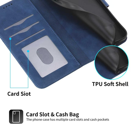 [With Card Slot][With Lanyard] Motorola Moto G72 Flip Premium Leather Shockproof Wallet Series Case