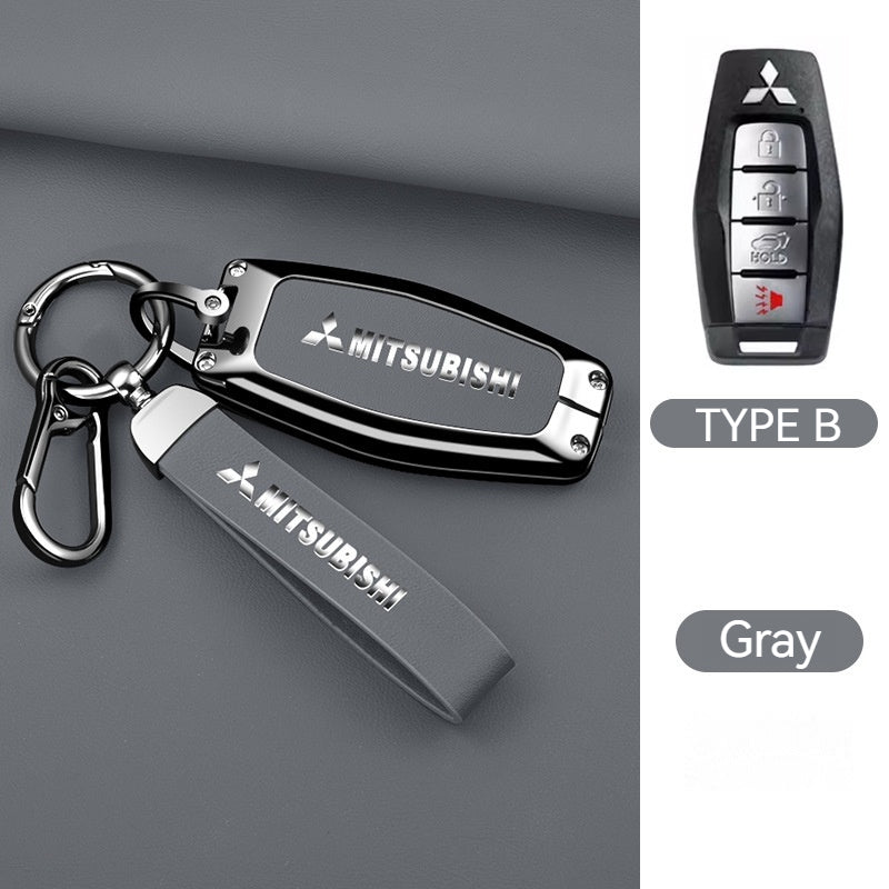 Mitsubishi Zinc Alloy PU Leather Car Key Fob Case Cover For Outlander - i-Station Mobile Phone & Electronic Device Repair and Accessories