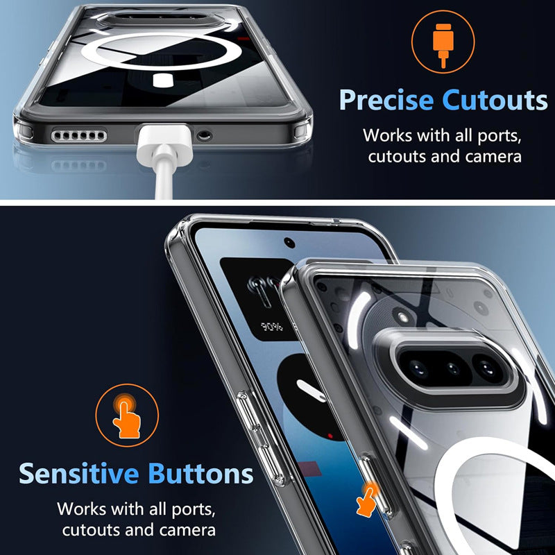 Load image into Gallery viewer, [Magsafe Compatible] Nothing Phone (3a)/Pro Transparent Crystal Shockproof Protective Case - i-Station Mobile Phone &amp; Electronic Device Repair and Accessories
