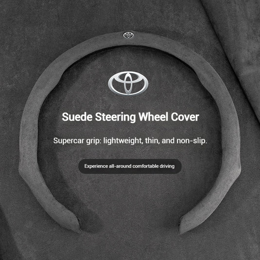 [38 CM] Toyota Suede Car Steering Wheel Covers With Logo For Corolla Cross, Levin, Camry 
RAV4, Frontlander - i-Station Mobile Phone & Electronic Device Repair and Accessories