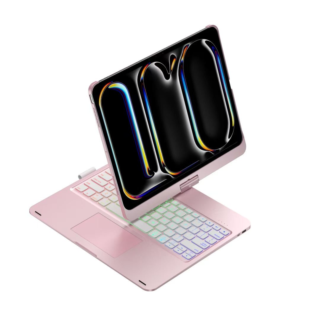 Apple iPad 7/8/9 10.2'' 7/8/9th Gen (2019/2020/2021) 360° Rotating Wireless Touchpad Keyboard Flip Cover Case - i-Station Mobile Phone & Electronic Device Repair and Accessories