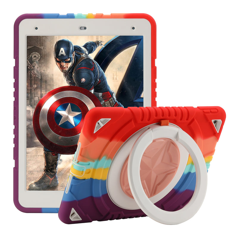 Load image into Gallery viewer, [Built-in Rotating Stand] Apple iPad 7/8/9 10.2&#39;&#39; 7/8/9th Gen (2019/2020/2021) Silicone Full-cover Children&#39;s Drop-resistant Case
