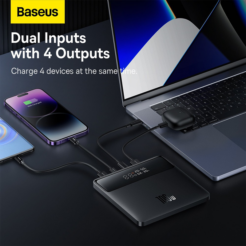 Load image into Gallery viewer, Baseus Blade Power Digital Display Fast Charging Power Bank HD Edition 20000mAh 100W PPBL000301-Black
