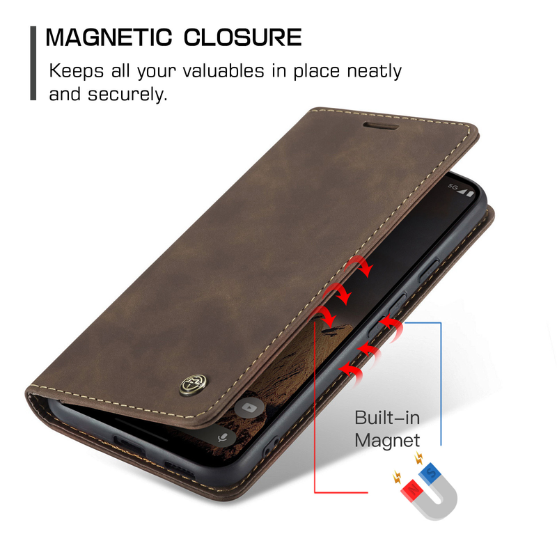 Load image into Gallery viewer, Google Pixel 10a Retro PU Leather Full Protection Flip Cover Case - i-Station Mobile Phone &amp; Electronic Device Repair and Accessories
