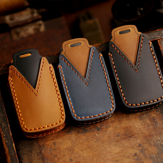Roewe Handcrafted Genuine Leather Car Key Fob Case Cover For Roewe i5, Ei6 Max, RX3, RX5 Plus