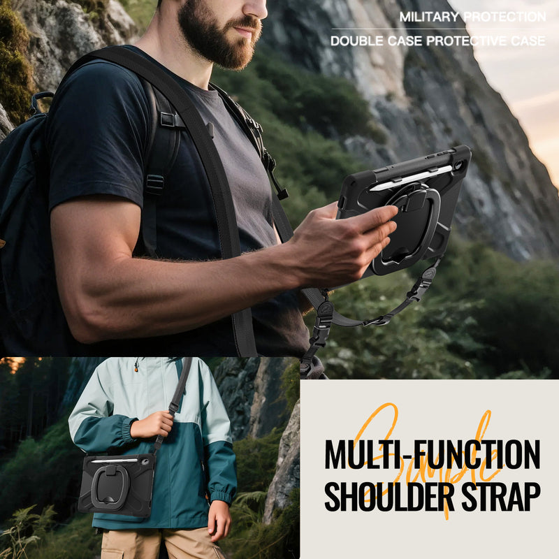 Load image into Gallery viewer, Samsung Galaxy Tab S11 (2025) 11&quot; - Multifunctional Shockproof Heavy Duty Series Case With Shoulder Strap - i-Station Mobile Phone &amp; Electronic Device Repair and Accessories
