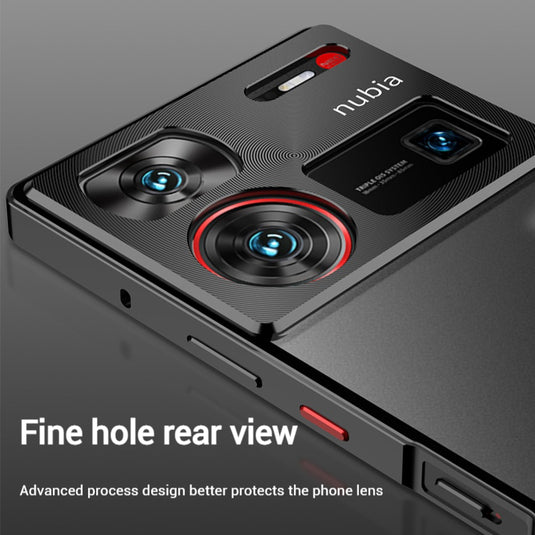 ZTE Nubia Z70 Ultra Metal Frame Matte Shockproof Phone Case with Snap Lock