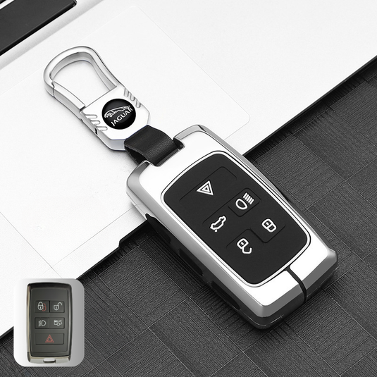Jaguar Zinc Alloy + Silicone Smart Car Key Fob Case Cover For XEL, XJ, F-PACE, XFL, E-PACE, XE, XF, F-TYPE - i-Station Mobile Phone & Electronic Device Repair and Accessories