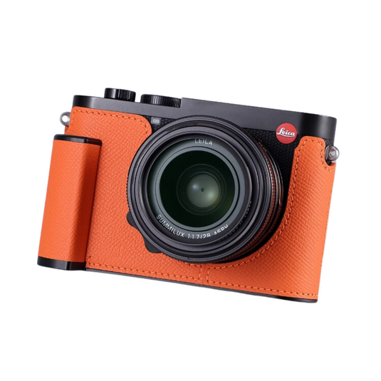 Milicase Custom Genuine Leather Case for Leica Q3 - Protective Cover, Hand Grip