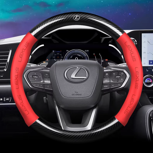 Lexus Leather & Carbon Fiber Car Steering Wheel Covers for Lexus ES200, ES300H, RX350, NX200, UX260