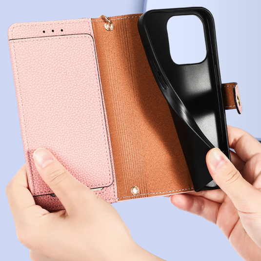 [With Lanyard][With Card Slot] Motorola Moto Edge 40/Neo/Pro Leather Zipper Shockproof Wallet Series Case