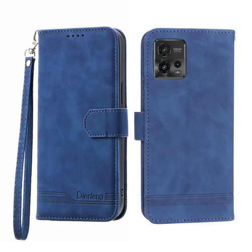 [With Card Slot][With Lanyard] Motorola Moto G22 4G Flip Premium Leather Shockproof Wallet Series Case