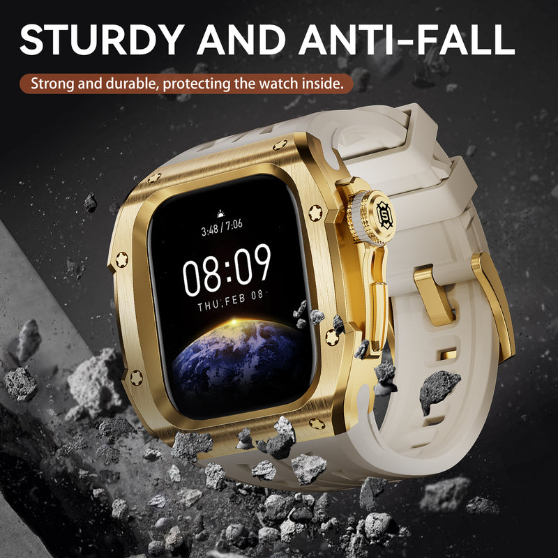 Load image into Gallery viewer, Apple Watch Series 4/5/6/SE/7/8/9/10/Ultra - Shockproof Metal Modified Case + Watch Strap
