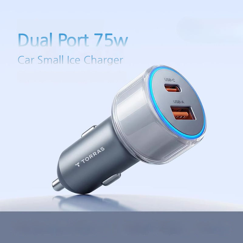 Load image into Gallery viewer, TORRAS 75W Dual-Port Super Fast Car Charger - i-Station Mobile Phone &amp; Electronic Device Repair and Accessories
