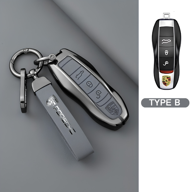 Load image into Gallery viewer, Porsche Premium Leather Protection Car Key Fob Case Cover For Cayenne, Panamera, Macan, 911, Taycan (Copy) - i-Station Mobile Phone &amp; Electronic Device Repair and Accessories

