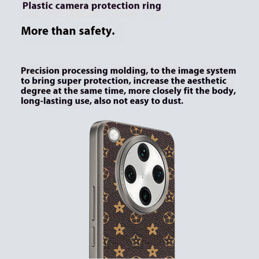 OPPO Find X8 Pro - Electroplated Trendy Brand Plain Leather Fashion Phone Case