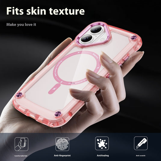 Apple iPhone 16 /Plus/Pro/Max - Silicone Transparent Magnetic protective Case