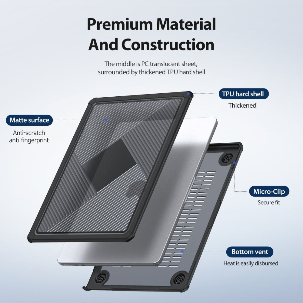 MacBook Air 13.6" 2025 (A3240) M4 - DUX DUCIS LCGH Laptop Frosted Protective Case - i-Station Mobile Phone & Electronic Device Repair and Accessories