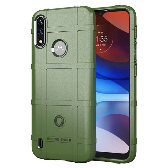 Motorola  Moto E7 Power- Shield Shockproof Rugged Heavy Duty Case With 2PC 9H Glass Screen Protector