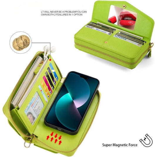 [With Shoulder Strap] [Magsafe Compatible] Apple iPhone 12/Pro/Max - Crossbody Wallet Style Shockproof Phone Case