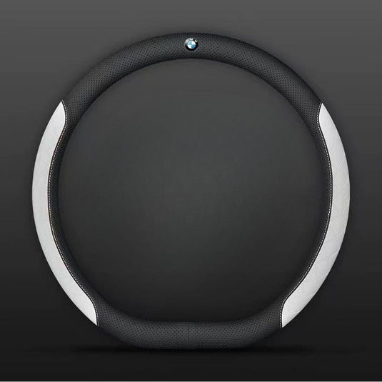 BMW PU Leather Steering Wheel Cover with Heat-Pressed Embossed Texture For 5 Series (530), 3 Series, 7 Series, 1 Series, X1, X2, X3, X4, X5, i3, iX3