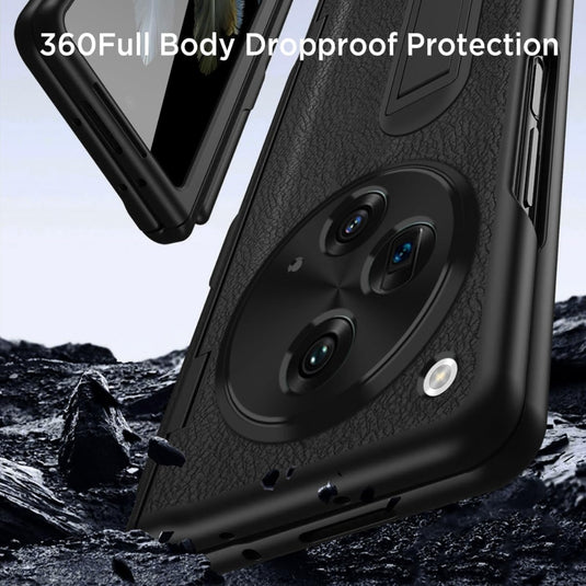 OPPO Find N3 (CPH2499) - PU + PC 2 in 1 Shockproof Stand Protective Case