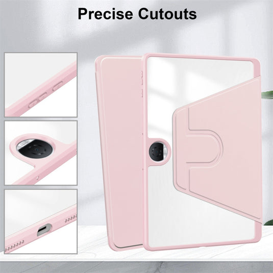 [With Pen Slot] OPPO Pad Neo (OPD2302, OPD2303) - Acrylic Transparent Rotating Stand Protective Case