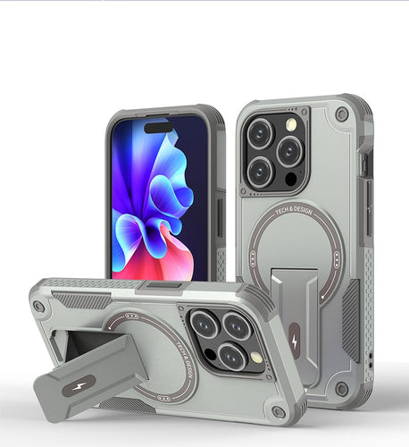 [Magsafe Compatible][Built-in Stand] Apple iPhone 16/Pro/Pro Max military-grade shockproof Heavy Duty Series Case