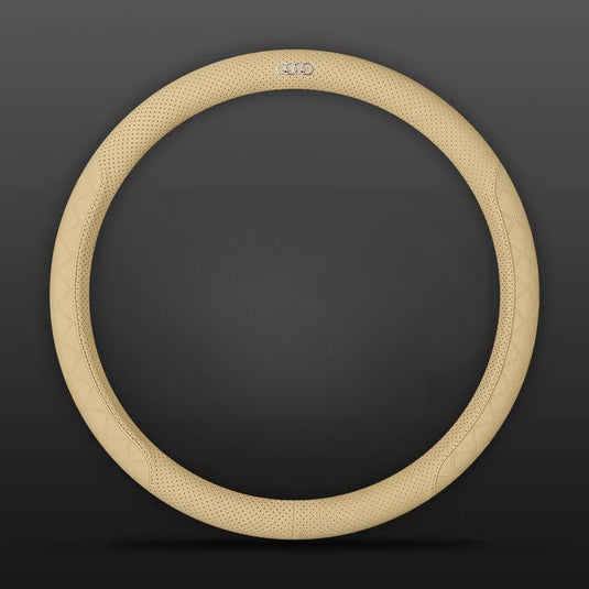 Audi PU Leather Steering Wheel Cover with Heat-Pressed Embossed Texture For A5, A6, A7, A8L, Q2L, Q3, Q4, Q5L, Q7, Q8