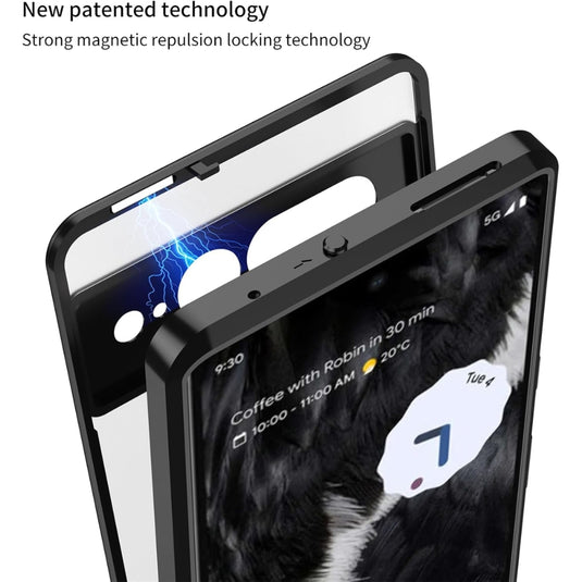 Google Pixel 9/Pro/Pro XL - Full Cover Metal Frame Shockproof Matte Case