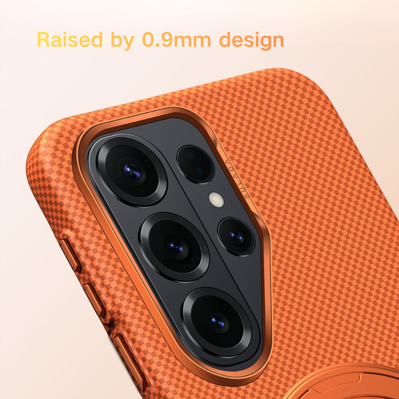 Load image into Gallery viewer, [Built-in Stand][Magsafe Compatible] Samsung Galaxy S26/Plus/Ultra - Carbon Fiber Pattern Shockproof Protective Case
