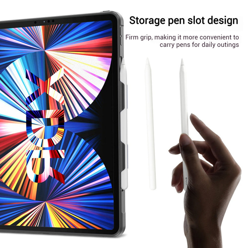 Load image into Gallery viewer, [Built-in Stand][With Pen Slot] Apple iPad Air 4/5 10.9&#39;&#39; 4/5th Gen (2020/2022) Acrylic Floating Stand Shockproof Protective Case
