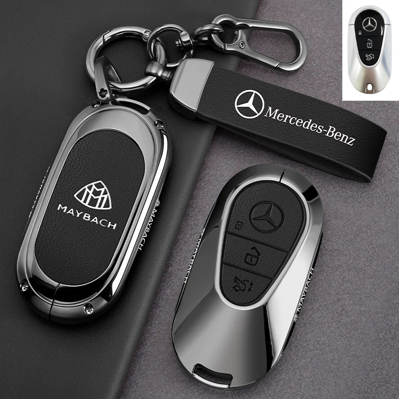 Load image into Gallery viewer, Maybach Premium Leather Protection Car Key Fob Case Cover For GLS480, S480, S580, S680, GLS600 - i-Station Mobile Phone &amp; Electronic Device Repair and Accessories
