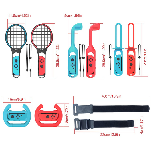 [10 in 1] Switch Sports Game Accessories Set