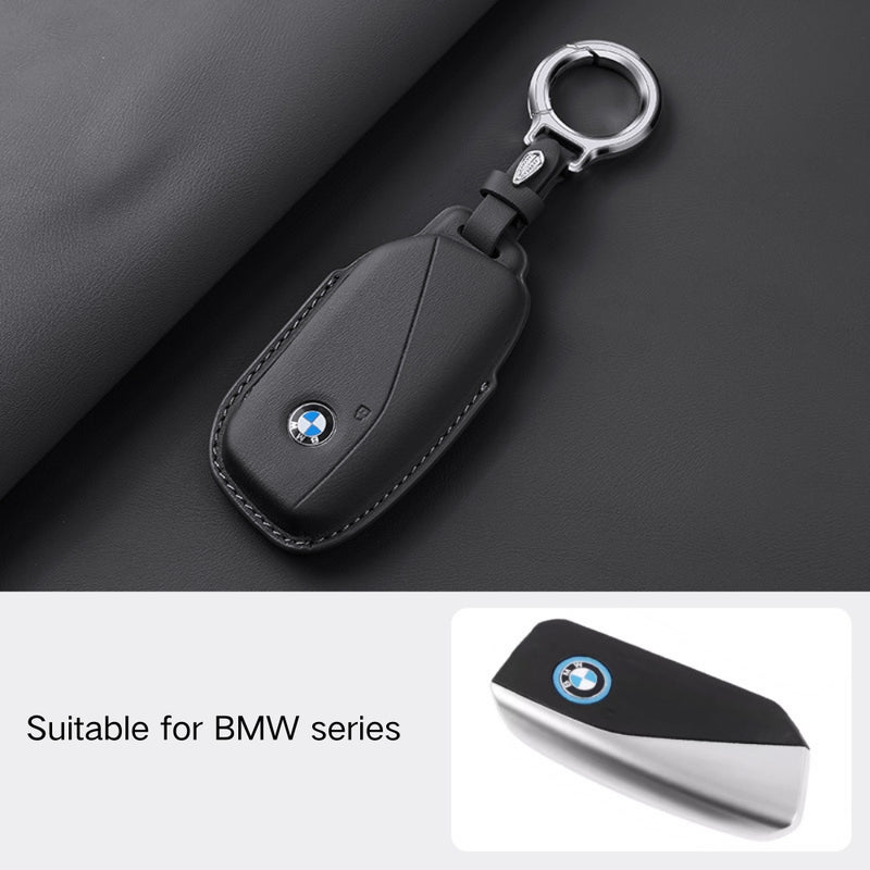 Load image into Gallery viewer, BMW Leather Car Key Protective Case For 1, 2, 3, 5, 7 Series, X1, X3, X5, X6, X7, ix1, ix40, ix50, i8
