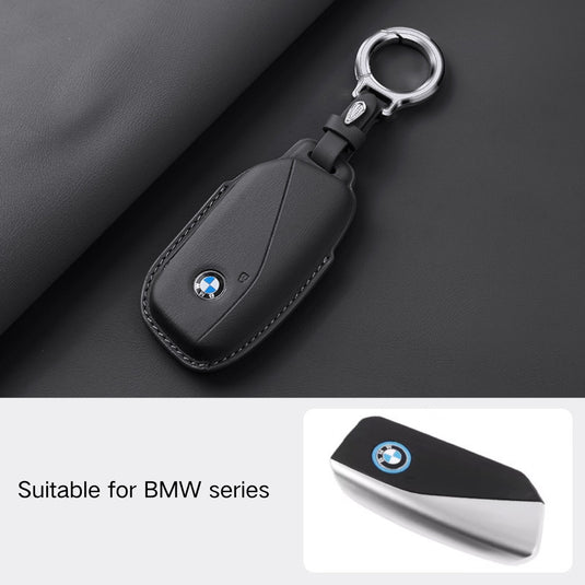 BMW Leather Car Key Protective Case For 1, 2, 3, 5, 7 Series, X1, X3, X5, X6, X7, ix1, ix40, ix50, i8