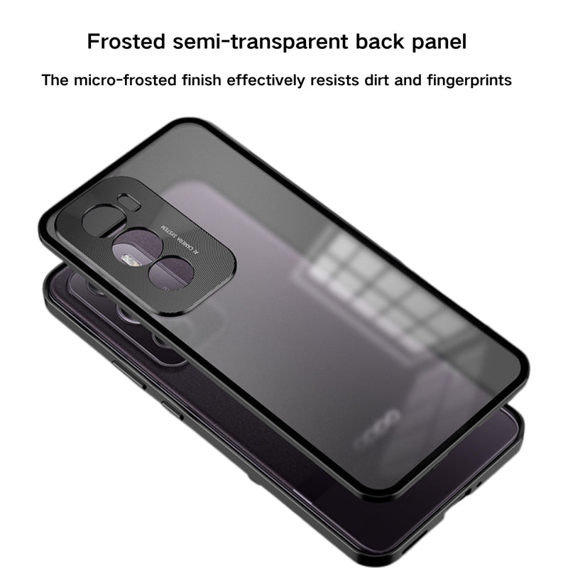 Load image into Gallery viewer, OPPO Reno12/Pro/12 F 4G/5G - Metal Frame Shockproof Frosted Phone Case
