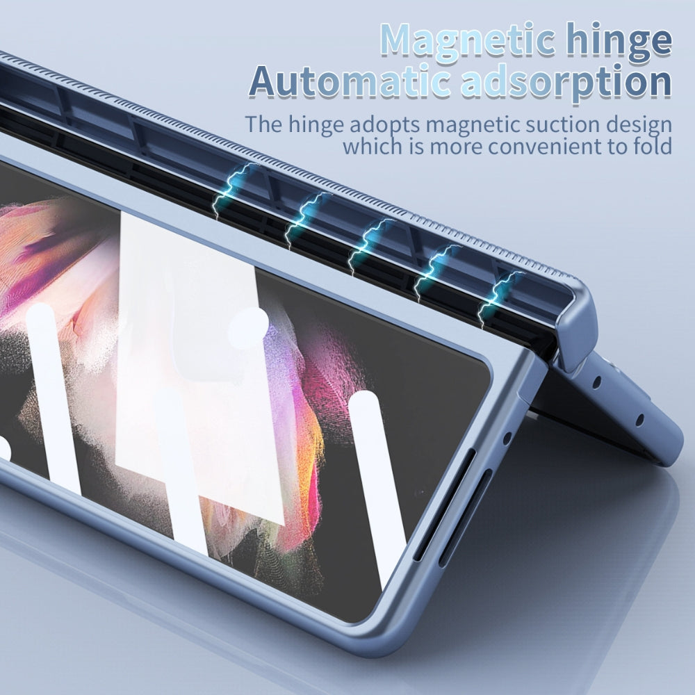 [With Pen Slot] Samsung Galaxy Z Fold 3(SM-F926) - Full Coverage Electroplated Magnetic Hinge Shockproof Protective Case - i-Station Mobile Phone & Electronic Device Repair and Accessories