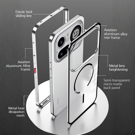 Nothing Phone (4a)/Pro Metal Frame Snap-On Acrylic Shockproof Phone Case - i-Station Mobile Phone & Electronic Device Repair and Accessories
