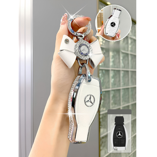 Mercedes Benz Glitter Leather Car Key Fob Case Cover For E300L, C260L, C200, GLB, A200L, S-Class, GLC260, GLE350, GLA - i-Station Mobile Phone & Electronic Device Repair and Accessories