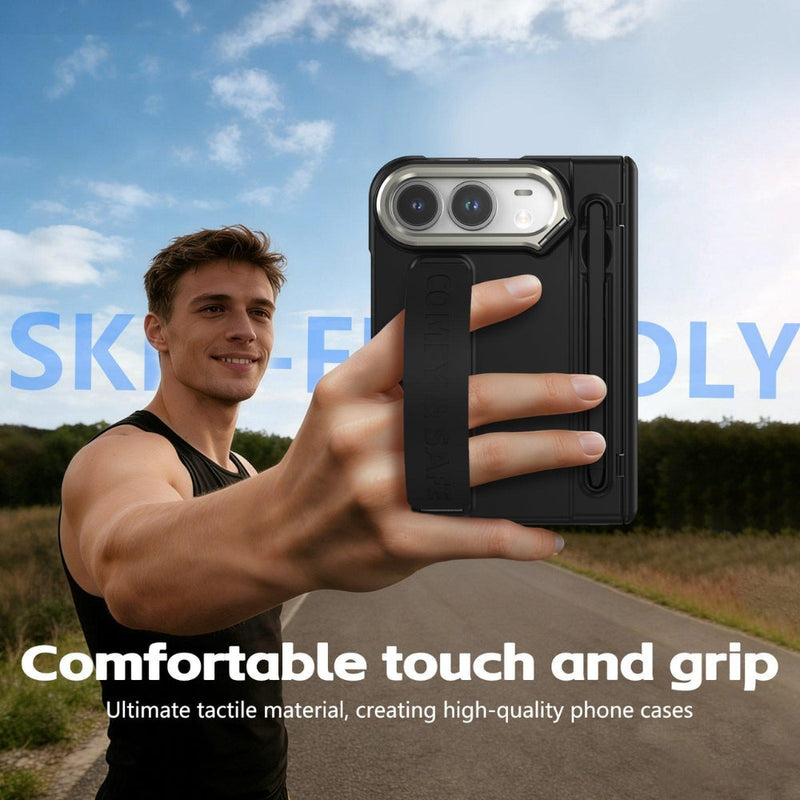 Load image into Gallery viewer, Apple iPhone Duo - Film Integrated Lens Frame Bracket Phone Case with Wristband / Pen - Polar Tech Australia
