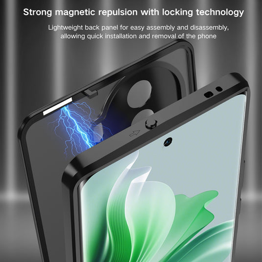 OPPO Reno11/Pro/F - Metal Frame Shockproof Frosted Phone Case