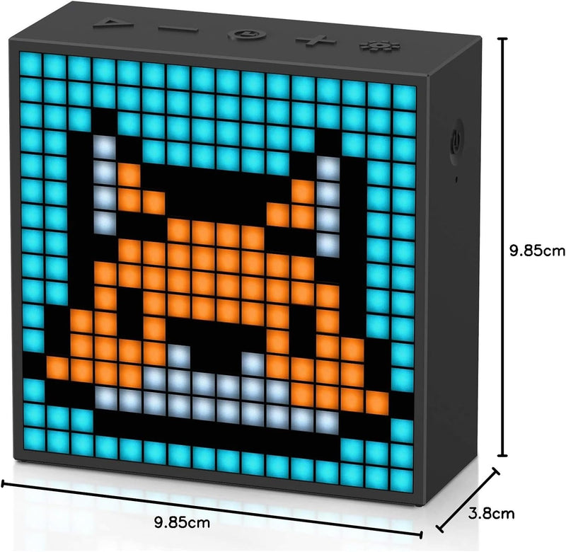 Load image into Gallery viewer, Divoom TimeBox Evo -- Pixel Art Bluetooth Speaker with 16x16 LED DIY Display APP Control - Cool Animation Frame &amp; Gaming Room Setup &amp; Bedside Alarm Clock
