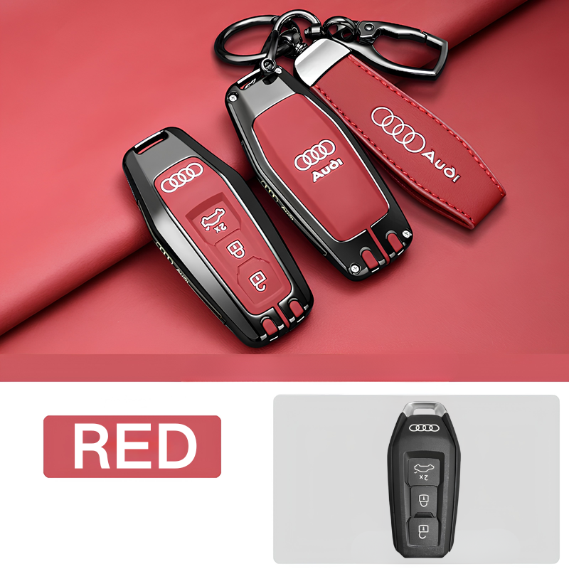 Load image into Gallery viewer, Audi Premium Leather Protection Car Key Fob Case Cover For Audi A5, A5L, Q5, Q6, Q6L, e-tron (2025/2026) - i-Station Mobile Phone &amp; Electronic Device Repair and Accessories
