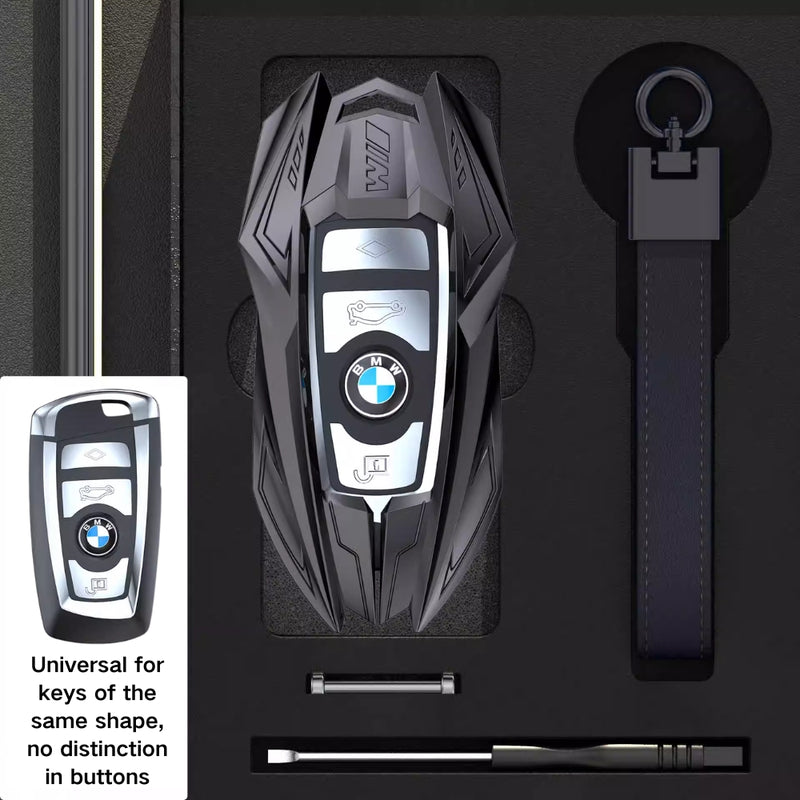 Load image into Gallery viewer, BMW Mecha Style Zinc Alloy Key Case For 1, 3, 5, 7 Series,X1, X3, X5, X6, X7
