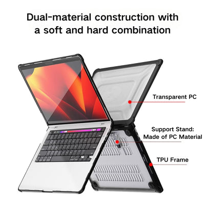 MacBook Air 15.3" M2 & M3 2023 & 2024 (A2941 & A3114) - Full Coverage Shockproof Foldable Stand Protective Case - i-Station Mobile Phone & Electronic Device Repair and Accessories