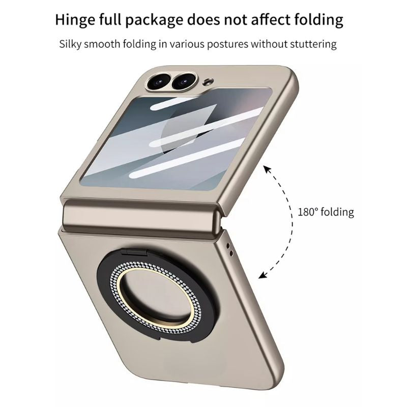 Load image into Gallery viewer, [Magsafe Compatible][Built-in Ring Bracket] Samsung Galaxy Z Flip 6 SM-F741 Ultra-thin All-in-one Shockproof Essentials Series Case With Built-in Screen Protector
